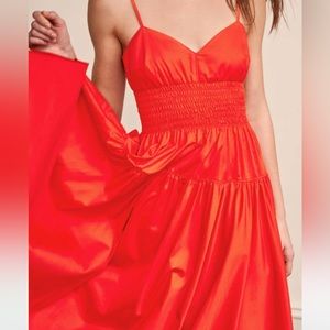 La Ligne Bee Dress in red
